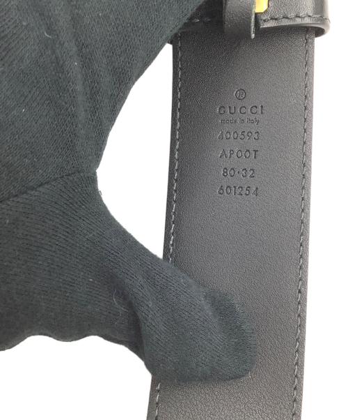 GUCCI（グッチ）GUCCI (グッチ) ダブルG ワイドベルト ブラックの古着・服飾アイテム