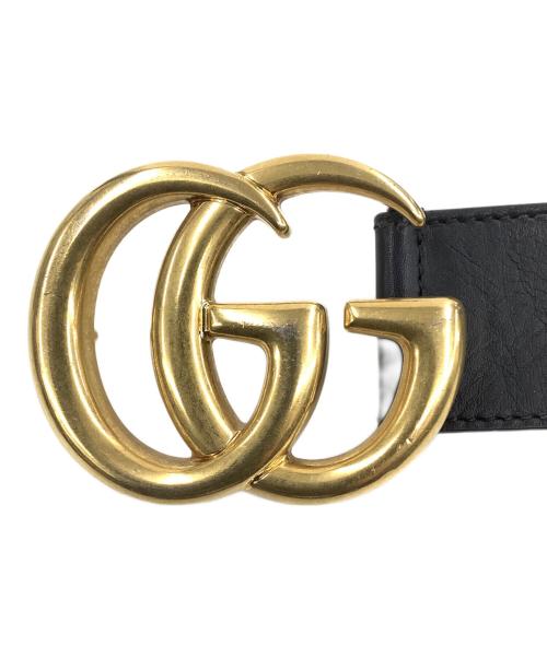 GUCCI（グッチ）GUCCI (グッチ) ダブルG ワイドベルト ブラックの古着・服飾アイテム