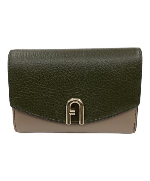 FURLA（フルラ）FURLA (フルラ) 財布 ベージュ×グリーンの古着・服飾アイテム
