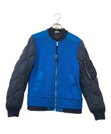 DIESEL（ディーゼル）の古着「K-OHIO KNIT SWITCH JACKET FLIGHT BLUSON」｜ブルー