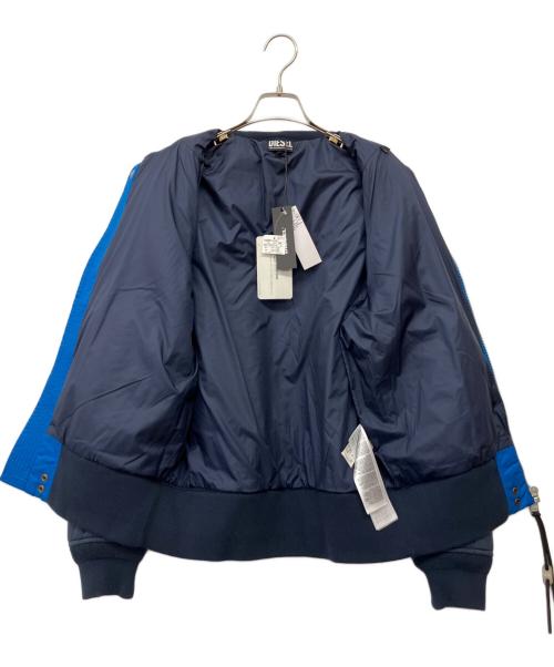 DIESEL（ディーゼル）DIESEL (ディーゼル) K-OHIO KNIT SWITCH JACKET FLIGHT BLUSON ブルー サイズ:S 未使用品の古着・服飾アイテム