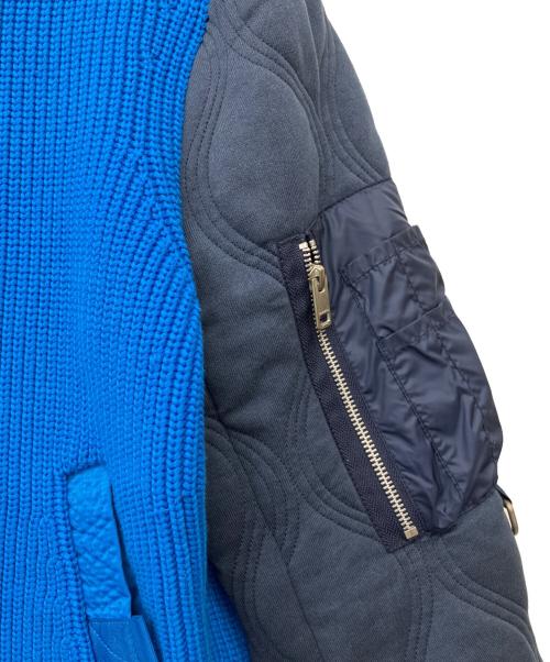 DIESEL（ディーゼル）DIESEL (ディーゼル) K-OHIO KNIT SWITCH JACKET FLIGHT BLUSON ブルー サイズ:S 未使用品の古着・服飾アイテム