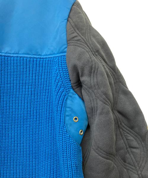 DIESEL（ディーゼル）DIESEL (ディーゼル) K-OHIO KNIT SWITCH JACKET FLIGHT BLUSON ブルー サイズ:S 未使用品の古着・服飾アイテム