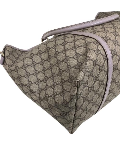 GUCCI（グッチ）GUCCI (グッチ) GGスプリーム ベージュ×ラベンダーの古着・服飾アイテム