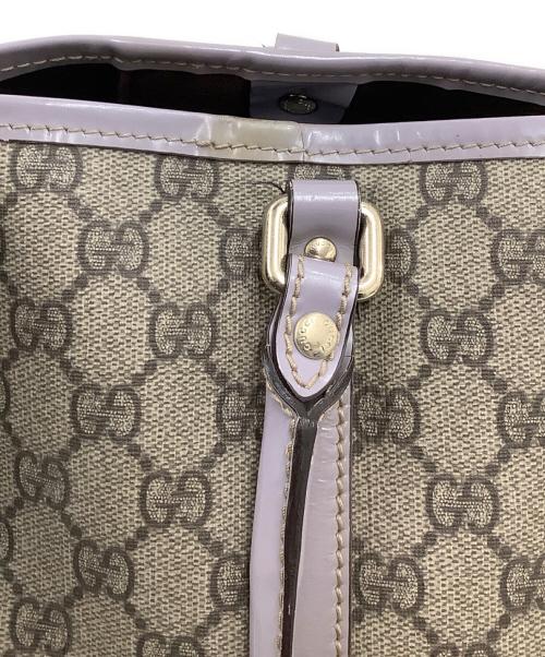 GUCCI（グッチ）GUCCI (グッチ) GGスプリーム ベージュ×ラベンダーの古着・服飾アイテム