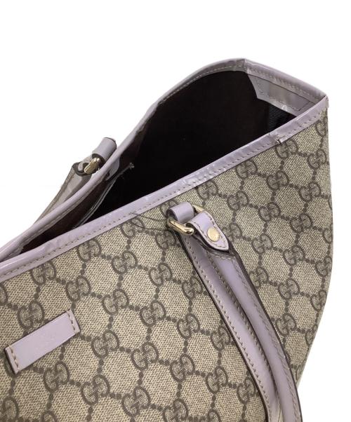 GUCCI（グッチ）GUCCI (グッチ) GGスプリーム ベージュ×ラベンダーの古着・服飾アイテム