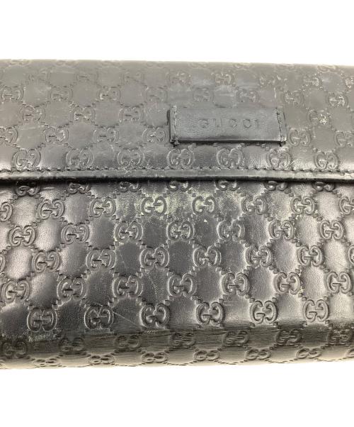 GUCCI（グッチ）GUCCI (グッチ) 長財布 ブラックの古着・服飾アイテム