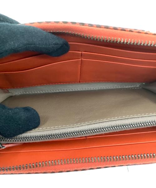 BOTTEGA VENETA（ボッテガベネタ）BOTTEGA VENETA (ボッテガベネタ) ラウンドファスナー財布 オレンジの古着・服飾アイテム