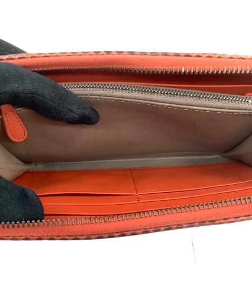 BOTTEGA VENETA（ボッテガベネタ）BOTTEGA VENETA (ボッテガベネタ) ラウンドファスナー財布 オレンジの古着・服飾アイテム