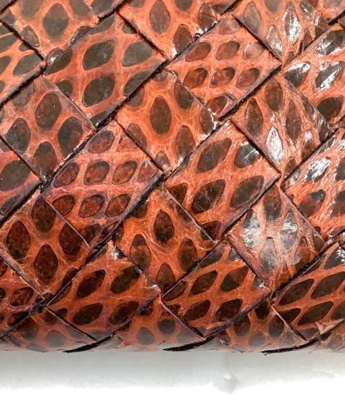 BOTTEGA VENETA（ボッテガベネタ）BOTTEGA VENETA (ボッテガベネタ) ラウンドファスナー財布 オレンジの古着・服飾アイテム