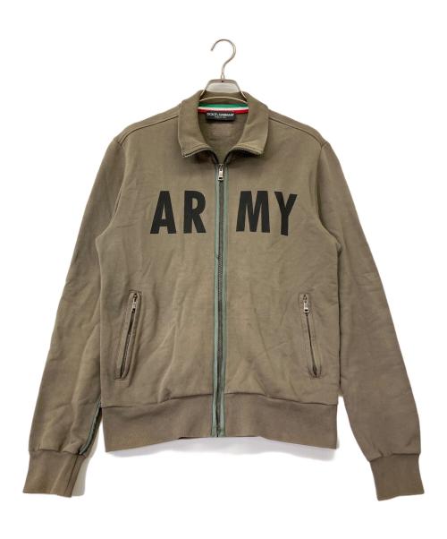 DOLCE & GABBANA（ドルチェ＆ガッバーナ）DOLCE & GABBANA (ドルチェ＆ガッバーナ) ジップアップスウェット オリーブ サイズ:52の古着・服飾アイテム
