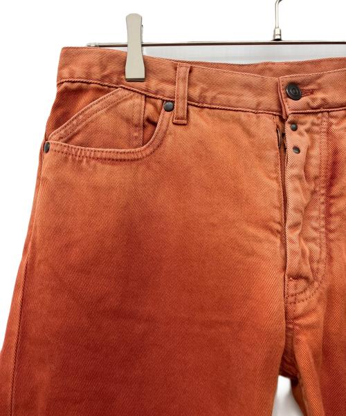 Martin Margiela 10（マルタン・マルジェラ 10）Martin Margiela 10 (マルタン・マルジェラ 10) ムラ染め加工SLIMデニムパンツ オレンジ×ブラウン サイズ:48の古着・服飾アイテム