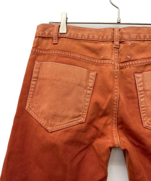 Martin Margiela 10（マルタン・マルジェラ 10）Martin Margiela 10 (マルタン・マルジェラ 10) ムラ染め加工SLIMデニムパンツ オレンジ×ブラウン サイズ:48の古着・服飾アイテム