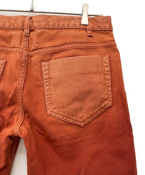 Martin Margiela 10（マルタン・マルジェラ 10）Martin Margiela 10 (マルタン・マルジェラ 10) ムラ染め加工SLIMデニムパンツ オレンジ×ブラウン サイズ:48の古着・服飾アイテム