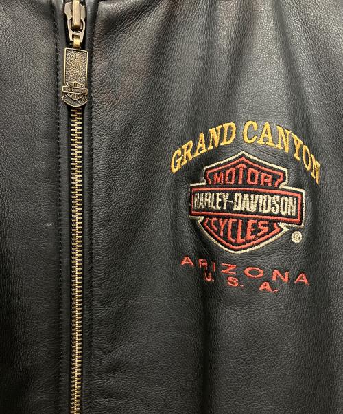 HARLEY-DAVIDSON（ハーレーダビッドソン）HARLEY-DAVIDSON (ハーレーダビッドソン) HARLEY-DAVIDSON　スタジャン ブラック×ベージュ サイズ:XLの古着・服飾アイテム