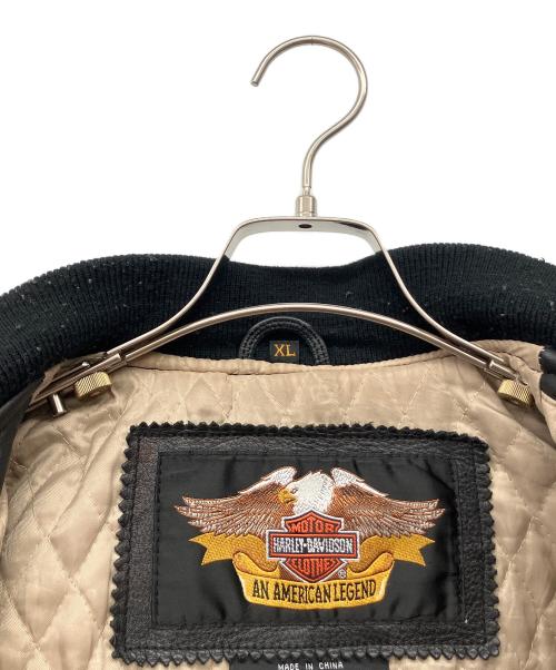 HARLEY-DAVIDSON（ハーレーダビッドソン）HARLEY-DAVIDSON (ハーレーダビッドソン) HARLEY-DAVIDSON　スタジャン ブラック×ベージュ サイズ:XLの古着・服飾アイテム