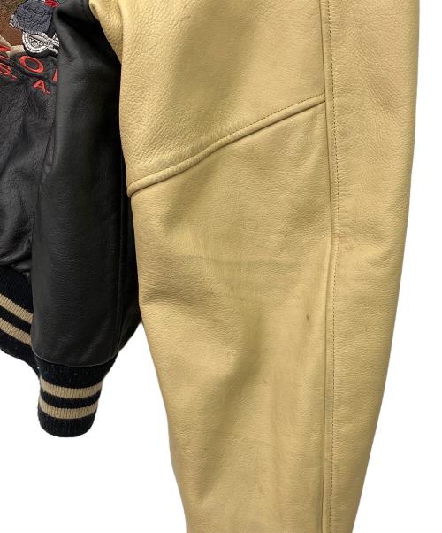 HARLEY-DAVIDSON（ハーレーダビッドソン）HARLEY-DAVIDSON (ハーレーダビッドソン) HARLEY-DAVIDSON　スタジャン ブラック×ベージュ サイズ:XLの古着・服飾アイテム