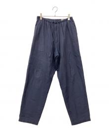 COMOLI（コモリ）の古着「コットンネル テーパードパンツ」｜ネイビー