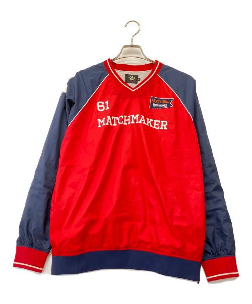 ROUGH&SWELL（ラフアンドスウェル）rough&swell (ラフアンドスウェル) ゴルフウェア(トップス) レッド×ネイビー サイズ:Lの古着・服飾アイテム