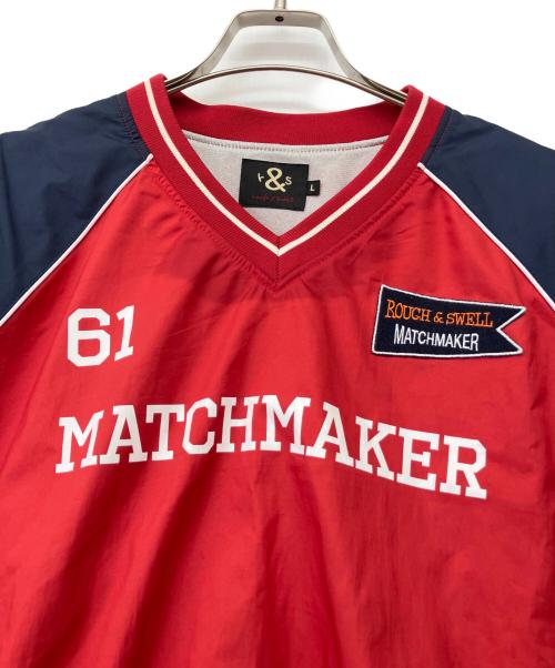 ROUGH&SWELL（ラフアンドスウェル）rough&swell (ラフアンドスウェル) ゴルフウェア(トップス) レッド×ネイビー サイズ:Lの古着・服飾アイテム