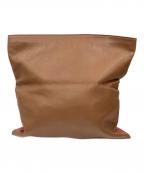 FENDIフェンディ）の古着「Leather Foldover Clutch Bag」｜レッド×ブラウン