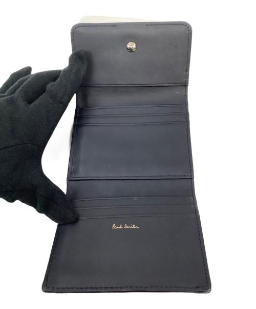 PAUL SMITH（ポールスミス）PAUL SMITH (ポールスミス) 3つ折り財布 ネイビー×ベージュの古着・服飾アイテム