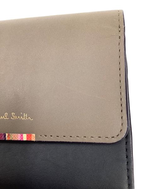 PAUL SMITH（ポールスミス）PAUL SMITH (ポールスミス) 3つ折り財布 ネイビー×ベージュの古着・服飾アイテム