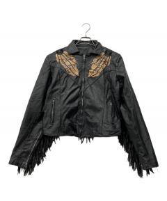 中古・古着通販】FUGA (フーガ) ダブルライダースジャケット ブラック