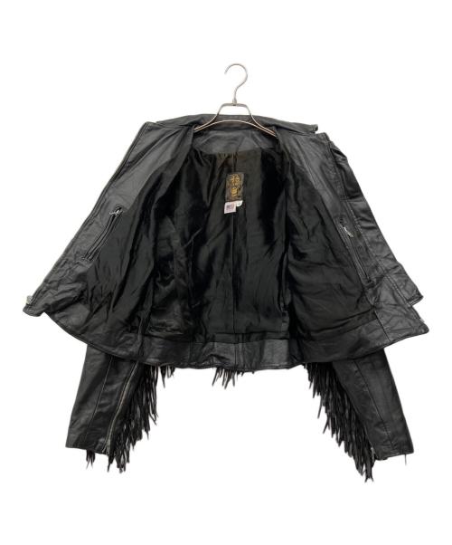 GYPSY LEATHER（ジプシーレザー）GYPSY LEATHER (ジプシーレザー) ライダースジャケット ブラック サイズ:16の古着・服飾アイテム