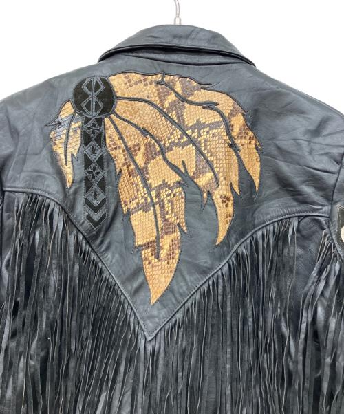 GYPSY LEATHER（ジプシーレザー）GYPSY LEATHER (ジプシーレザー) ライダースジャケット ブラック サイズ:16の古着・服飾アイテム