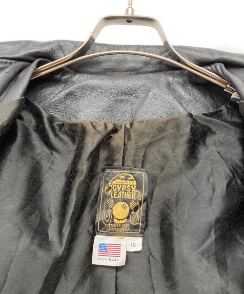 GYPSY LEATHER（ジプシーレザー）GYPSY LEATHER (ジプシーレザー) ライダースジャケット ブラック サイズ:16の古着・服飾アイテム