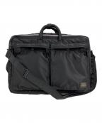 PORTERポーター）の古着「3WAY DOCUMENT BAG W zip」｜ブラック