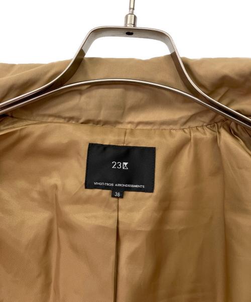 23区（ニジュウサンク）23区 (ニジュウサンク) 中綿ノンステッチロングアウター キャメル サイズ:38の古着・服飾アイテム