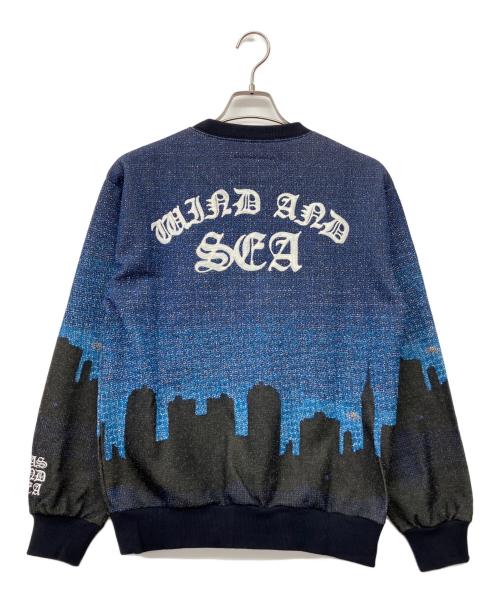 WIND AND SEA（ウィンダンシー）WIND AND SEA (ウィンダンシー) NAS GRAPHIC CREW NECK SWEAT ブルー サイズ:Sの古着・服飾アイテム