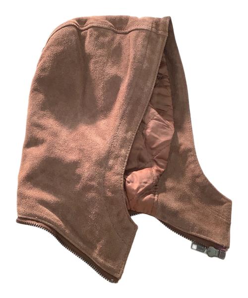 Mr.JUNKO J2（ミスタージュンコ）Mr.JUNKO J2 (ミスタージュンコ) 80-90's異素材コンビフーテッドレザージャケット ブラウン サイズ:Mの古着・服飾アイテム