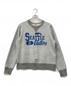 whitesvilleホワイツビル）の古着「両Vガゼット霜降りスウェット SEATTLE」｜グレー