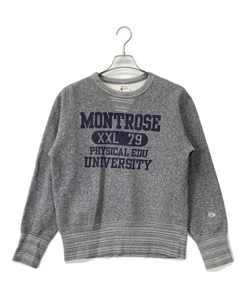 Champion（チャンピオン）Champion (チャンピオン) 前V霜降りカレッジスウェット グレー サイズ:Mの古着・服飾アイテム