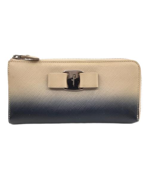 Salvatore Ferragamo（サルヴァトーレ フェラガモ）Salvatore Ferragamo (サルヴァトーレ フェラガモ) L字ファスナー長財布 グラデーションの古着・服飾アイテム