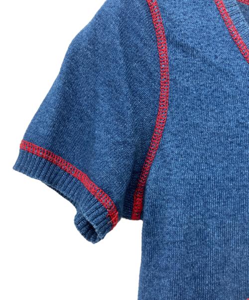 Hysteric Glamour（ヒステリックグラマー）Hysteric Glamour (ヒステリックグラマー) 90's SMOKING GIRLデニム風ニット ブルー サイズ:FREEの古着・服飾アイテム