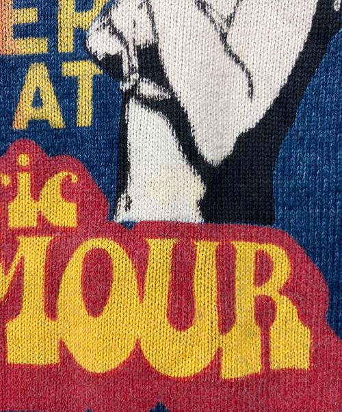 Hysteric Glamour（ヒステリックグラマー）Hysteric Glamour (ヒステリックグラマー) 90's SMOKING GIRLデニム風ニット ブルー サイズ:FREEの古着・服飾アイテム