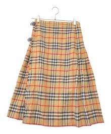 Burberry's（バーバリー）の古着「80-90'sウールラップスカート」｜ベージュ