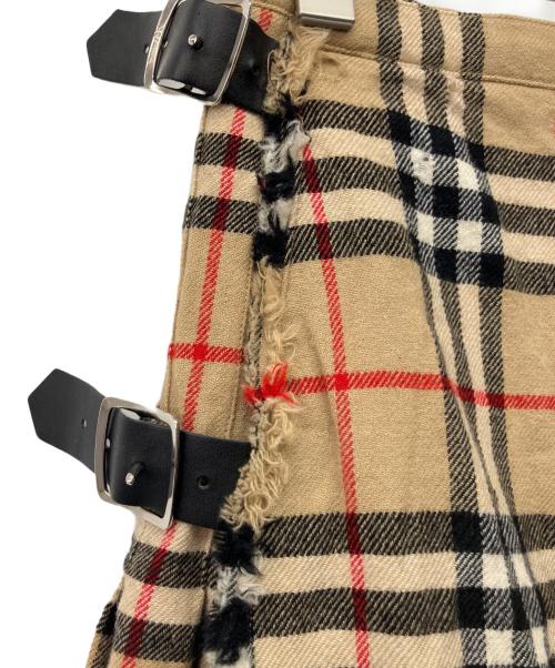 Burberry's（バーバリー）Burberry's (バーバリー) 80-90'sウールラップスカート ベージュ サイズ:12LONGの古着・服飾アイテム