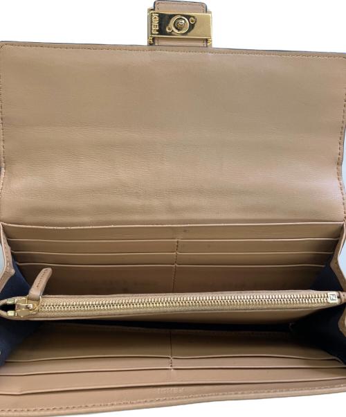 FENDI（フェンディ）FENDI (フェンディ) CONTINENTAL WALLET ベージュの古着・服飾アイテム