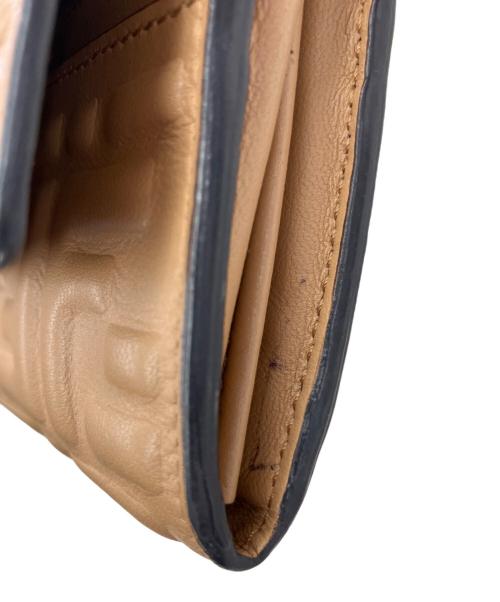 FENDI（フェンディ）FENDI (フェンディ) CONTINENTAL WALLET ベージュの古着・服飾アイテム