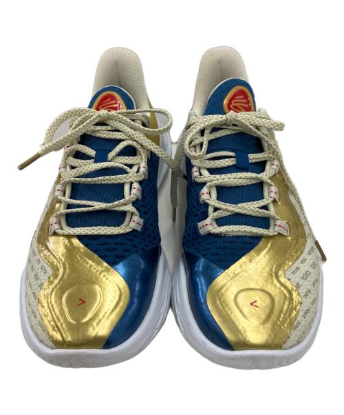 UNDER ARMOUR（アンダーアーマー）UNDER ARMOUR (アンダーアーマー) CURRY 11 バスケットシューズ ブルー×ゴールド サイズ:26の古着・服飾アイテム