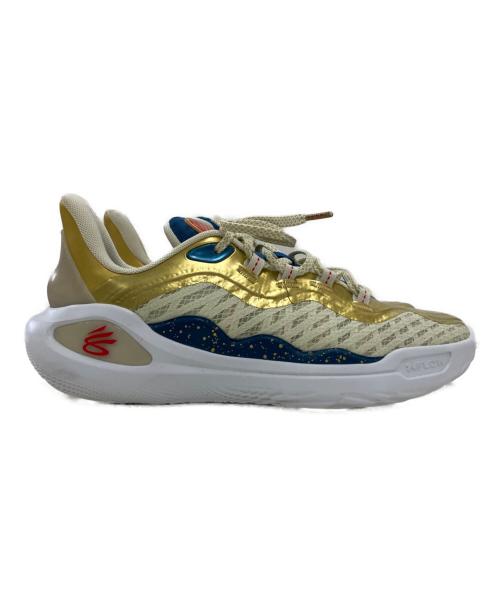 UNDER ARMOUR（アンダーアーマー）UNDER ARMOUR (アンダーアーマー) CURRY 11 バスケットシューズ ブルー×ゴールド サイズ:26の古着・服飾アイテム