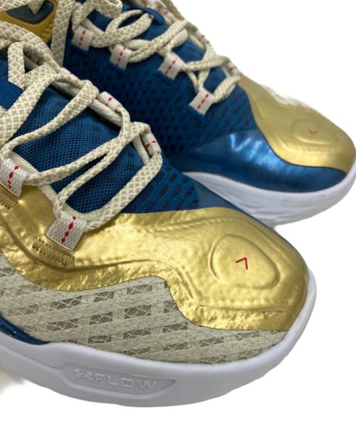 UNDER ARMOUR（アンダーアーマー）UNDER ARMOUR (アンダーアーマー) CURRY 11 バスケットシューズ ブルー×ゴールド サイズ:26の古着・服飾アイテム