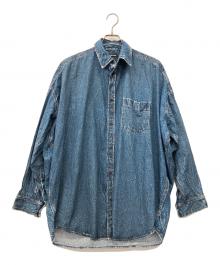 BALENCIAGA（バレンシアガ）の古着「転写プリントデニムシャツ」｜ネイビー