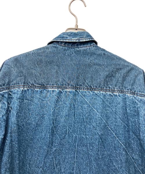BALENCIAGA（バレンシアガ）BALENCIAGA (バレンシアガ) 転写プリントデニムシャツ ネイビー サイズ:Sの古着・服飾アイテム