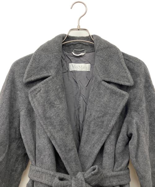MaxMara（マックスマーラ）MaxMara (マックスマーラ) 90's MANTELLO カシミヤ混ベルテッドコート グレー サイズ:8の古着・服飾アイテム